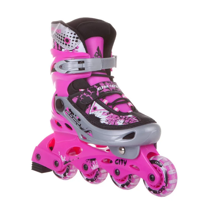 Коньки ролик разд City pink